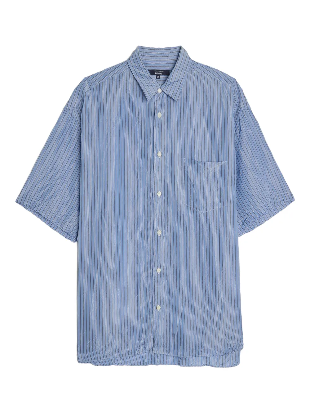 striped button-up shirt