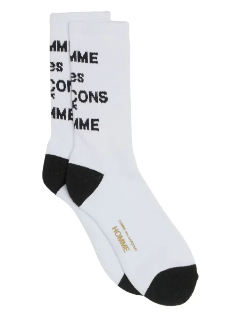 Comme des Garçons Homme Socken mit Intarsien-Logo