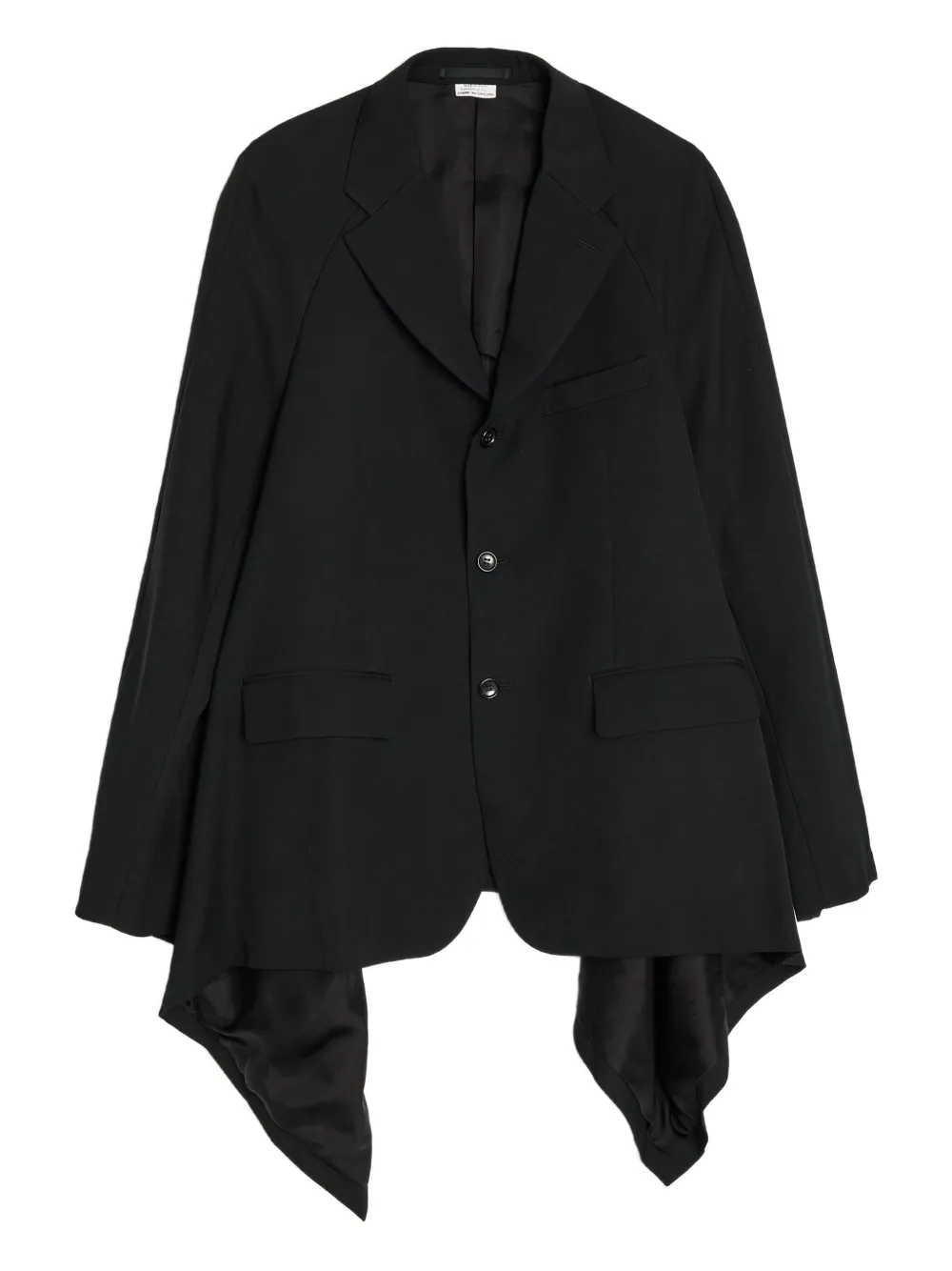 Comme des Garçons Homme Plus asymmetrical hem blazer | Black | Image 1
