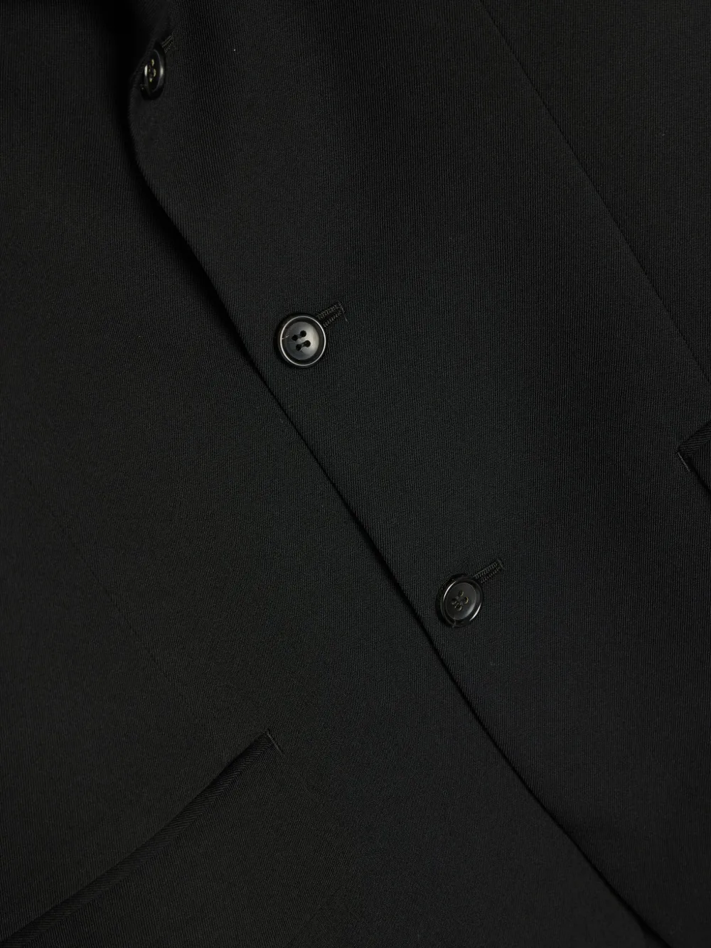 Comme des Garçons Homme Plus Blazer met asymmetrische afwerking Zwart