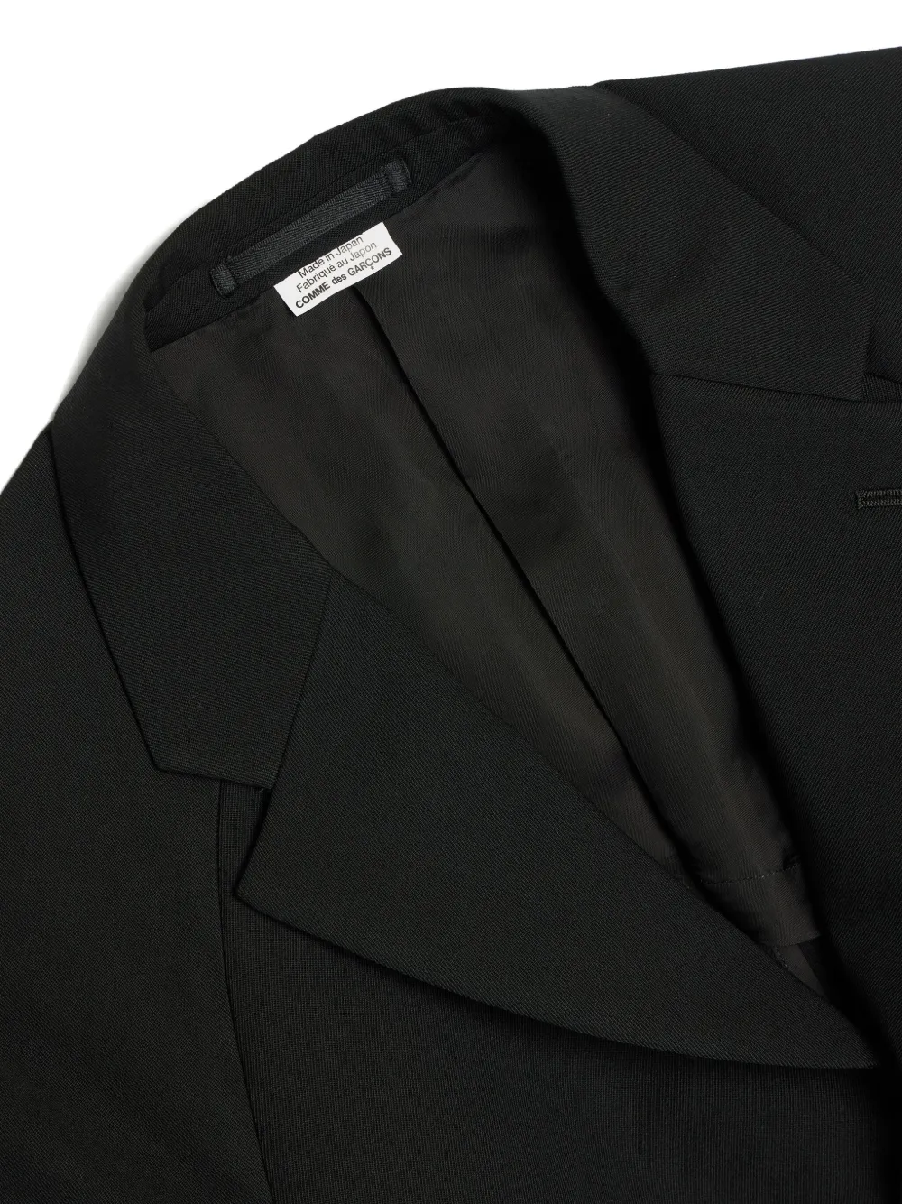 Comme des Garçons Homme Plus Blazer met asymmetrische afwerking Zwart