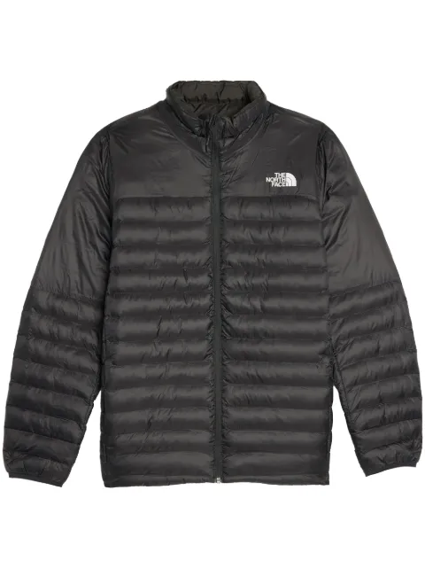 The North Face chamarra capitonada con logo estampado