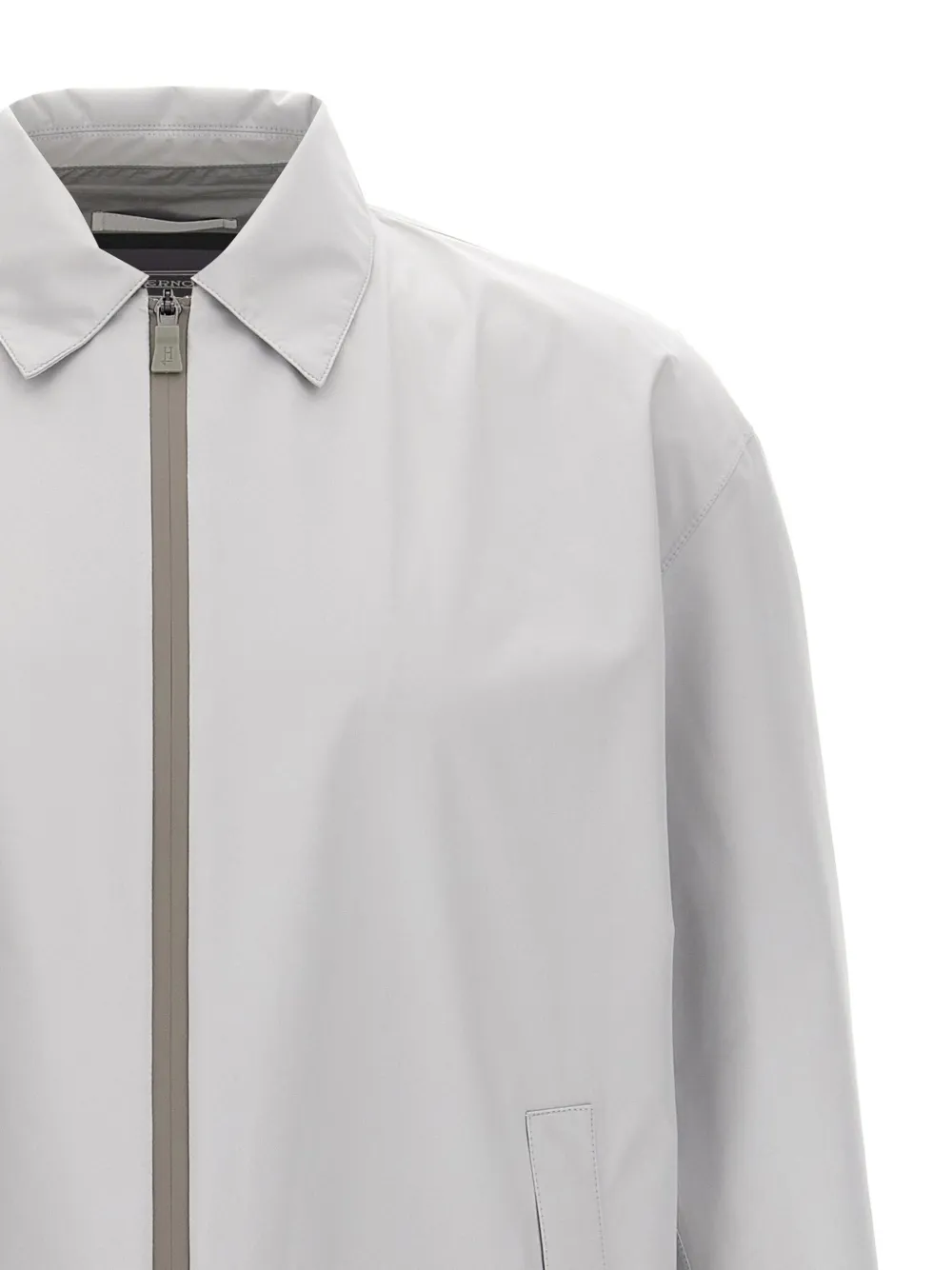 Herno Windproof jack met rits Grijs