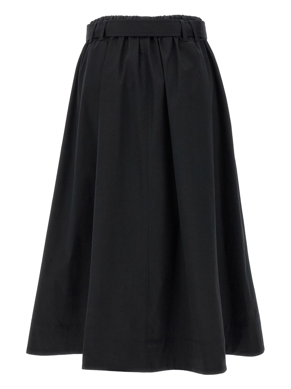 Brunello Cucinelli belted midi skirt - Zwart