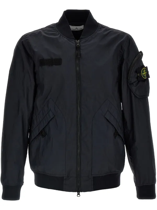 Stone Island Membrana 3L TC ボンバージャケット | ブルー Stone Island Membrana 3L TC ボンバージャケット | ブルー