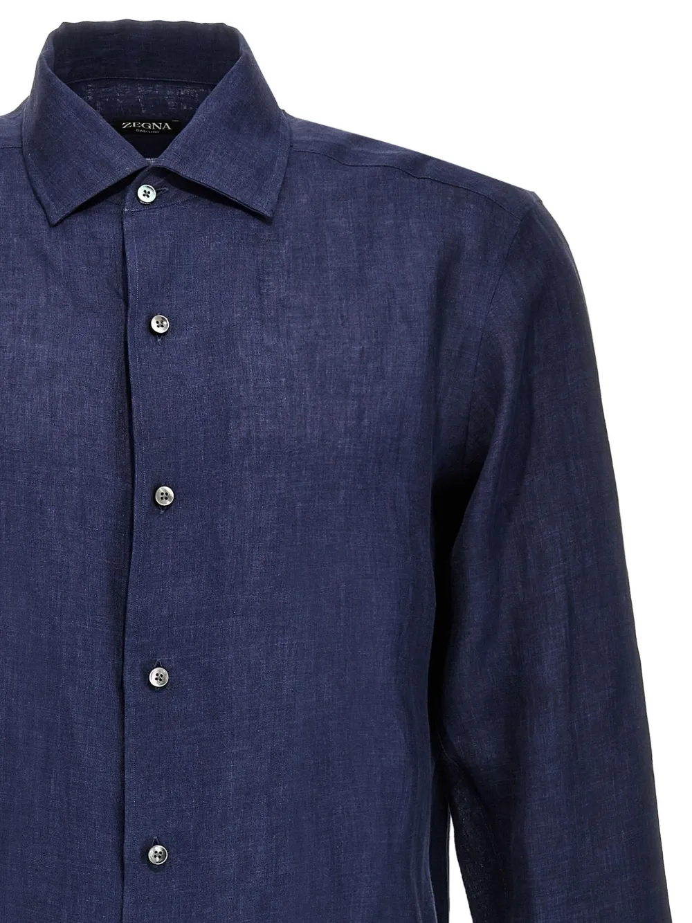 Zegna Linnen overhemd Blauw