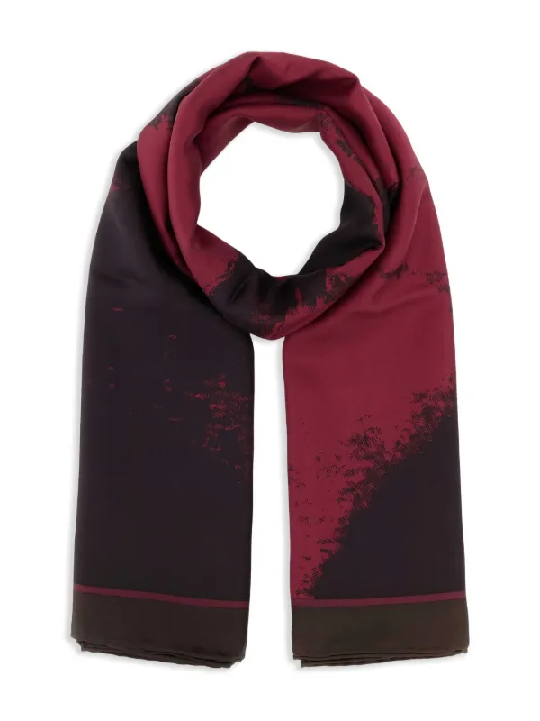 Alexander McQueen Abstract-print Scarf in Red