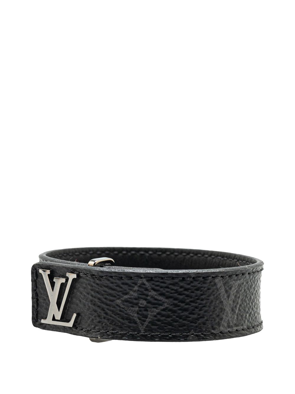 Louis Vuitton Pre-Owned 2021-present Monogram Eclipse LV Slim Bracelet costume bracelet - Black