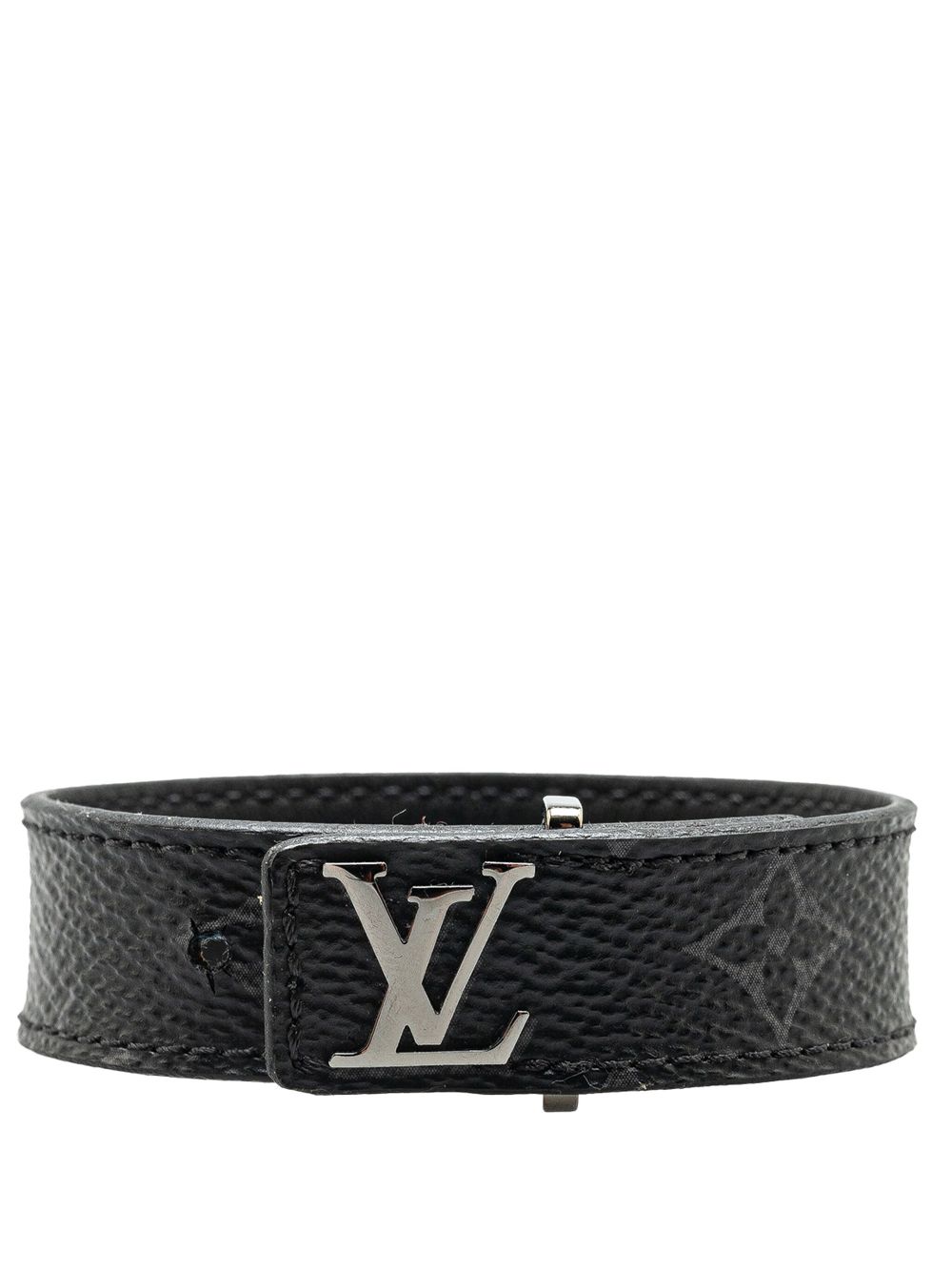 Louis Vuitton Pre-Owned 2021-present Monogram Eclipse LV Slim Bracelet costume bracelet - Black