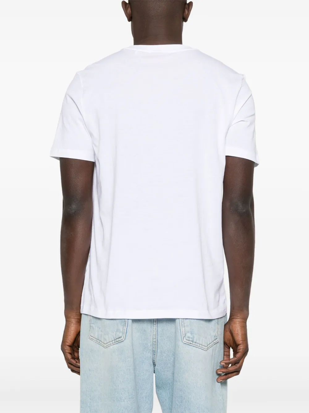 HUGO T-shirt met logopatch Wit