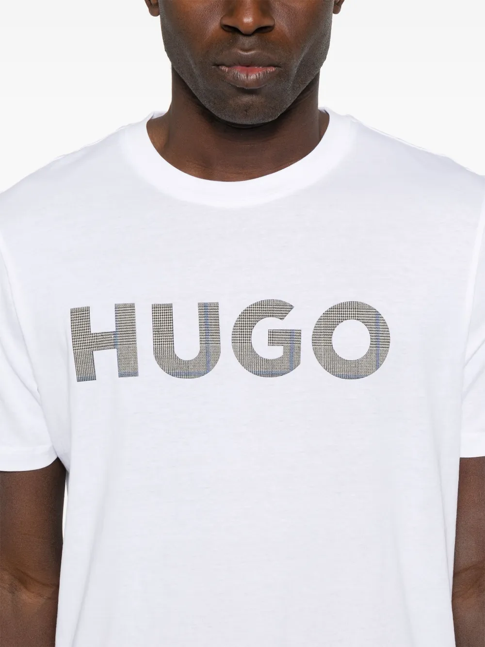 HUGO T-shirt met logopatch Wit
