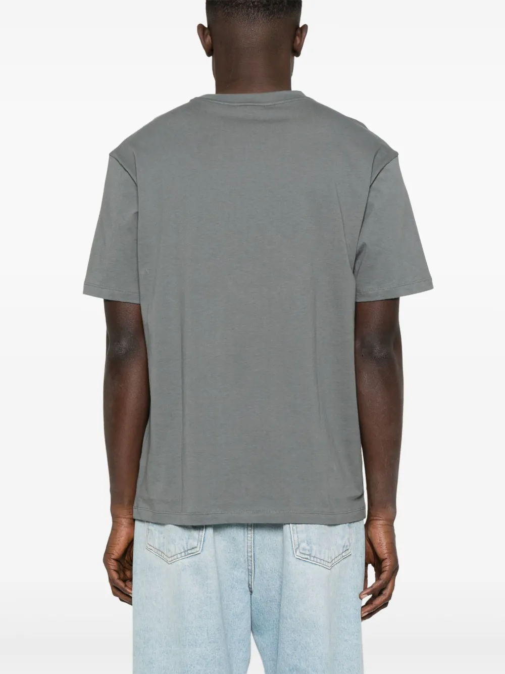 Shop Hugo Boss Spider-print Cotton T-shirt In Grey