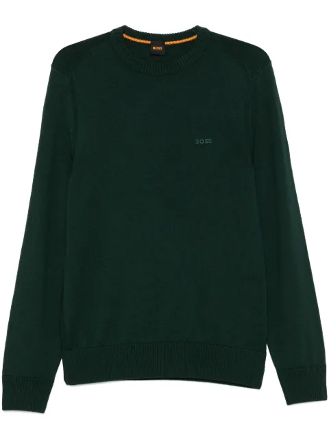 BOSS logo-embroidered sweater