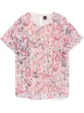 BOSS abstract-print blouse - Neutrals