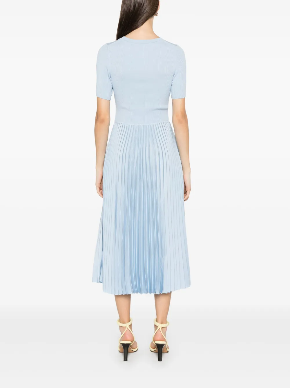 Hugo Boss Panelled Midi Dress In 蓝色