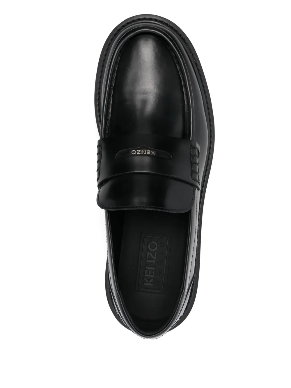 Kenzo logo-plaque loafers Black