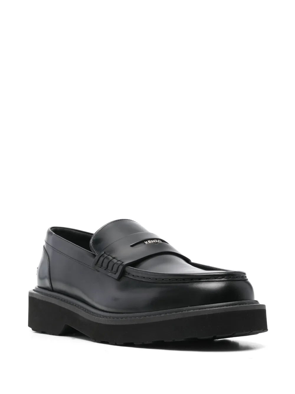 Kenzo logo-plaque loafers Black