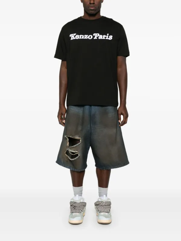 KENZO x Verdy フロック ロゴ Tシャツ Kenzo x Verdy flocked-logo T-shirt | Black | FARFETCH