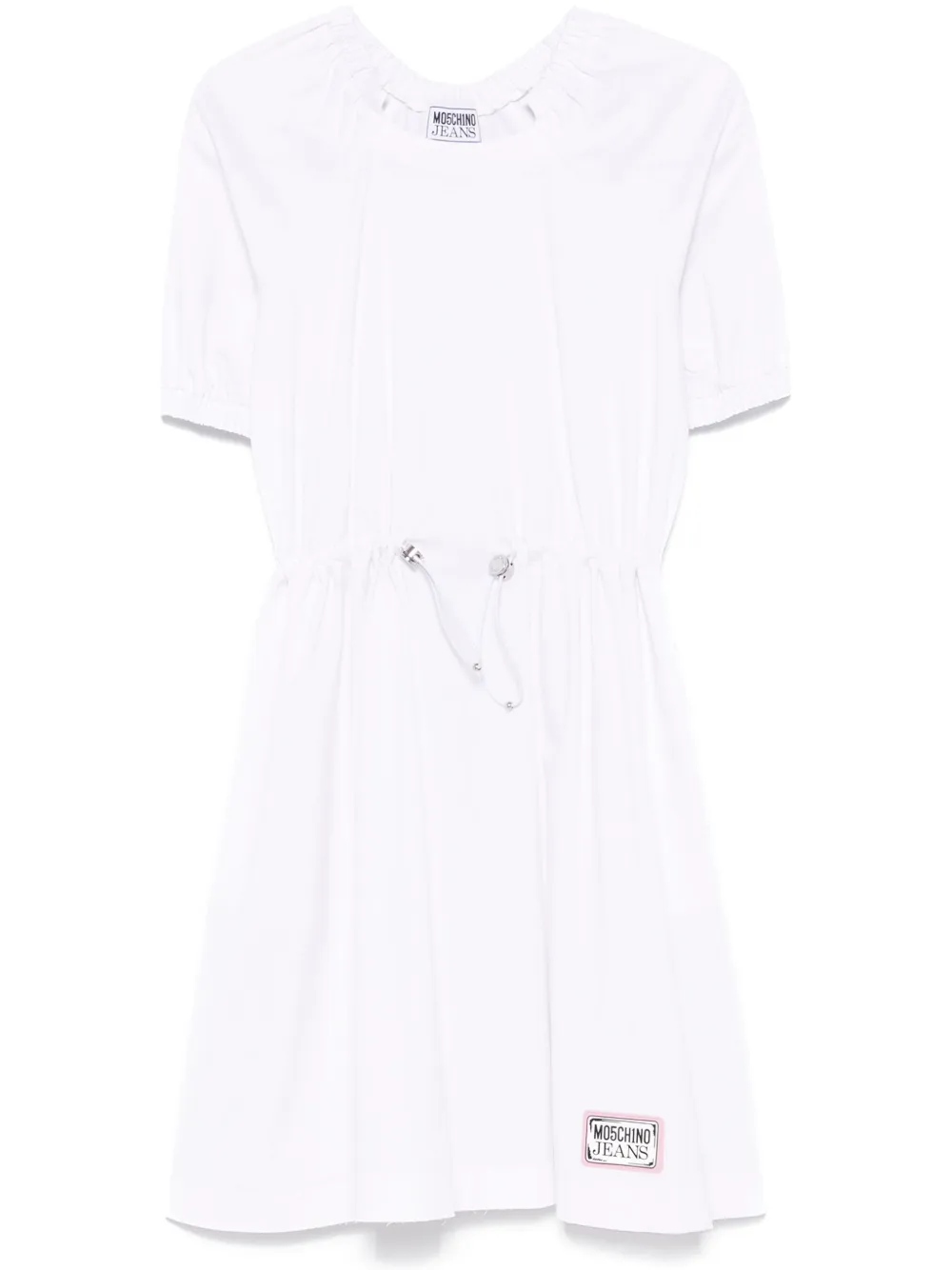 MOSCHINO JEANS Abito midi in popeline - Bianco