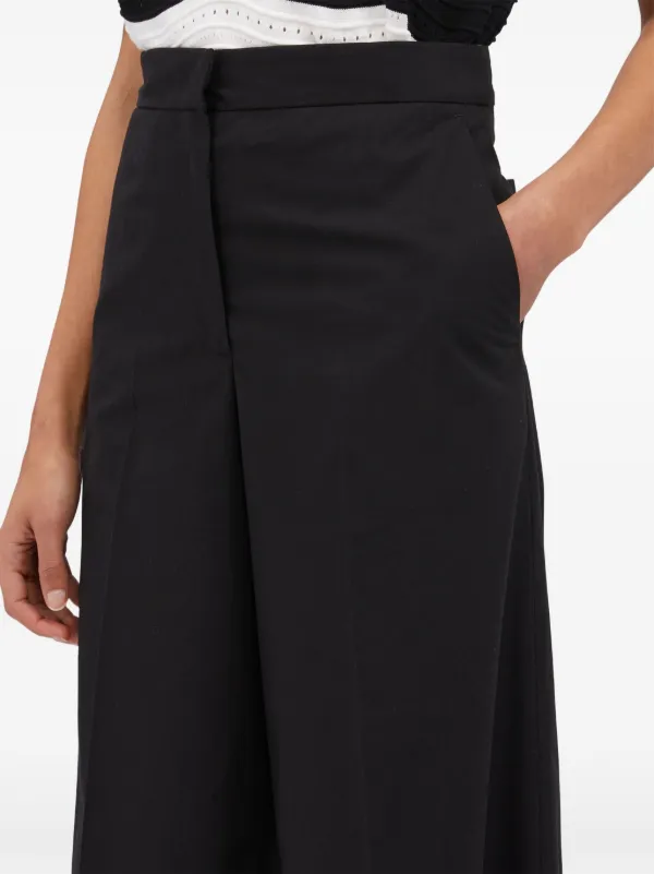 パンツ Msgm High-Waisted Virgin Wool Palazzo Trousers MSGM high-waist Palazzo Pants | Black | FARFETCH