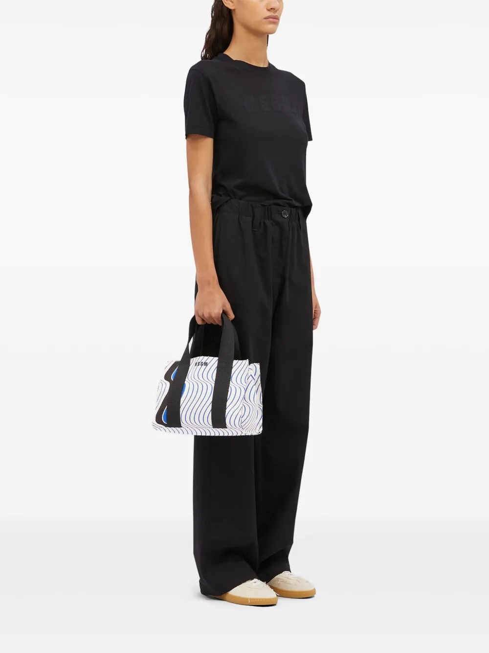 MSGM Shopper met print - Blauw