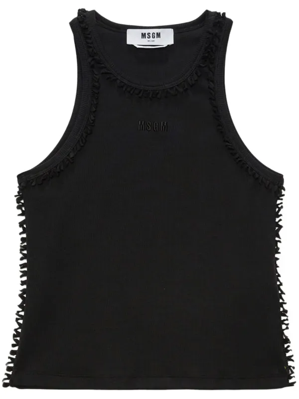 品質が ロゴ MSGM タンクトップ JP FARFETCH | ブラック | トップス