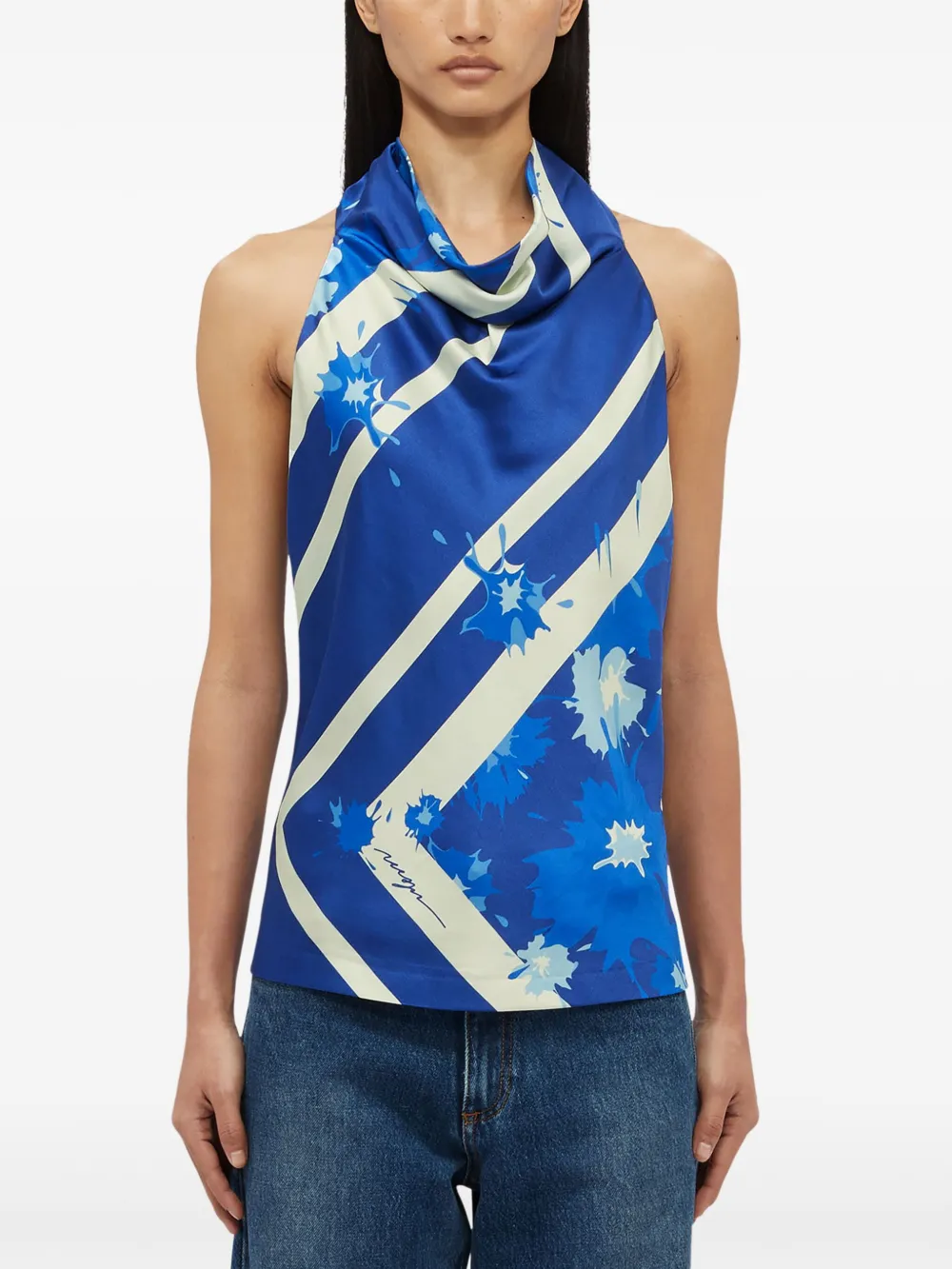 MSGM Top met print Blauw
