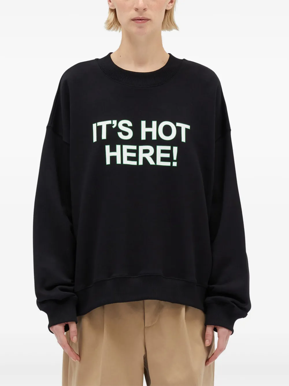 MSGM Sweater met print Zwart