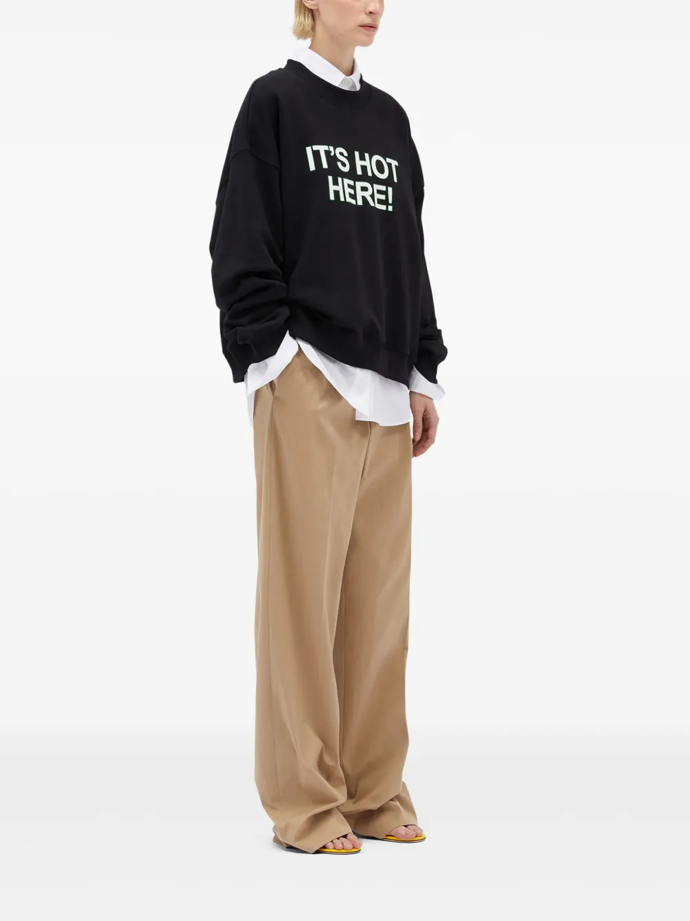 MSGM Sweater met print Zwart