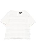 Emporio Armani fringed T-shirt - White