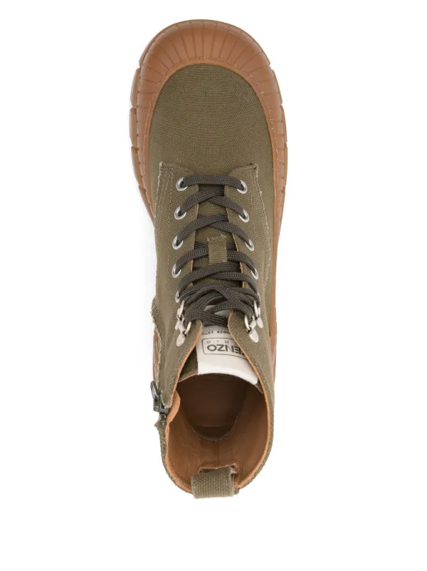 Kenzo Canvas Boots | Green | FARFETCH