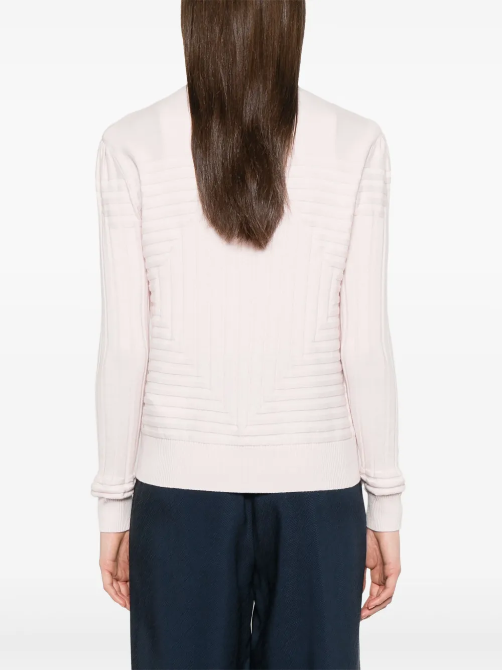 EMPORIO ARMANI GEOMETRIC-PATTERN SWEATER
