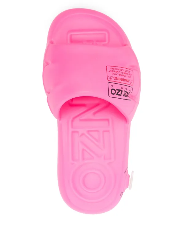 Kenzo logo-print Slides | Pink | FARFETCH