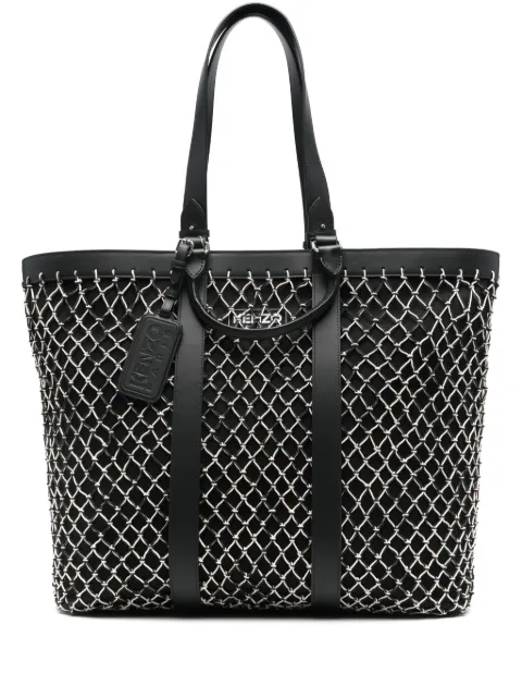 Kenzo net-overlay tote bag