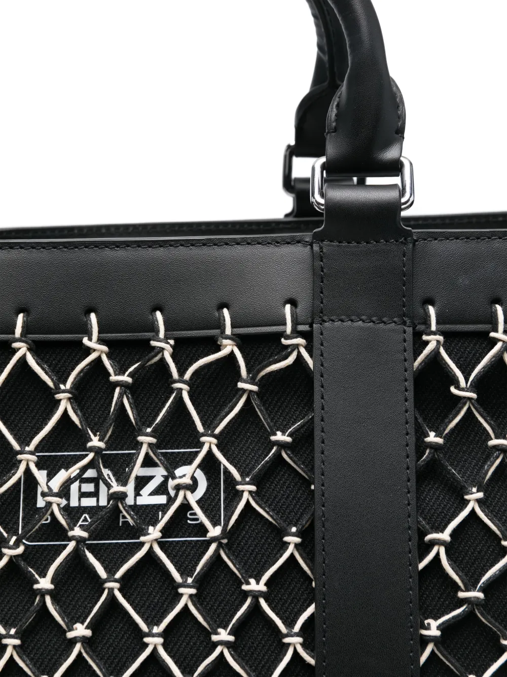 Kenzo Shopper met netlaag Zwart