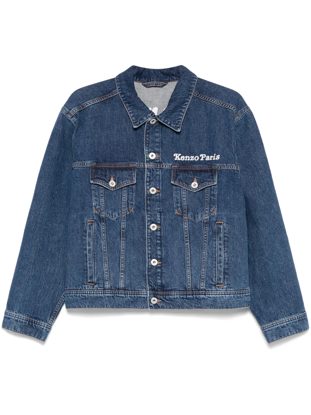 Kenzo Jack met geborduurde strip Blauw