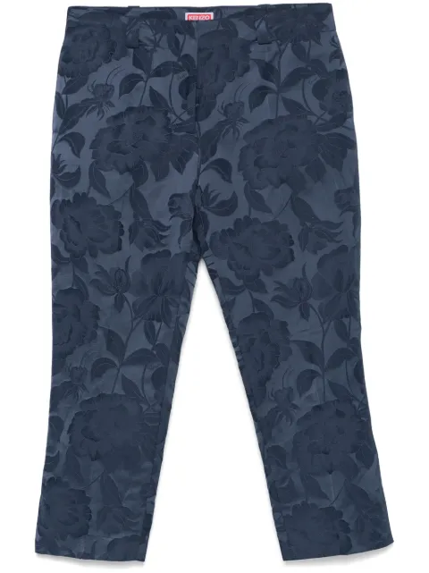 Kenzo pantalones con peonías estampadas