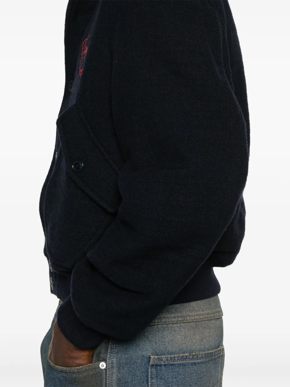 Kenzo Jack met geborduurd logo Blauw