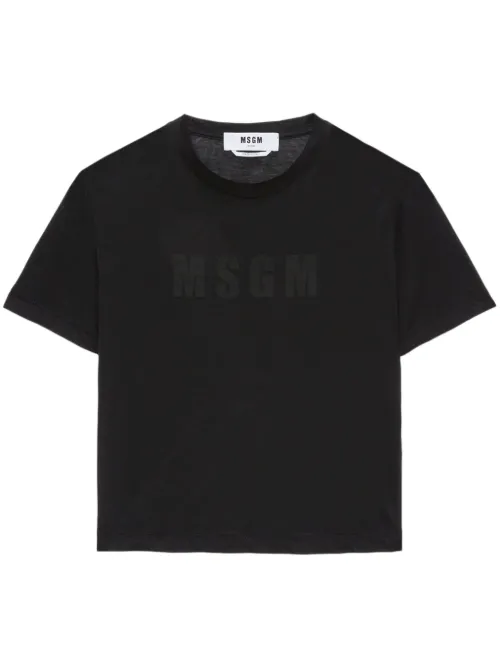 T-shirt à logo imprimé - MSGM - Modalova