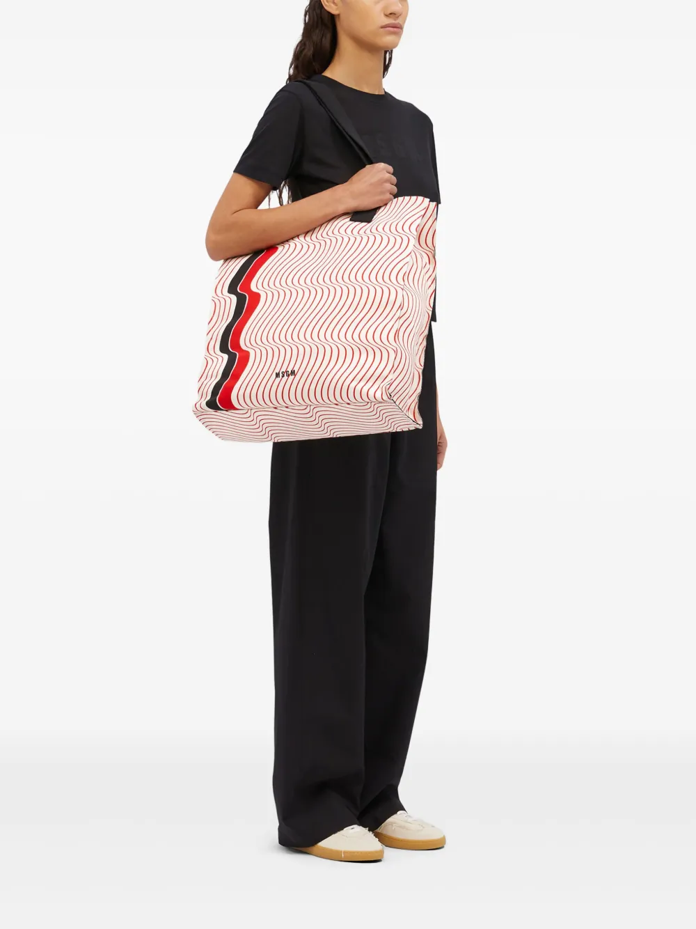 MSGM Shopper met print - Rood