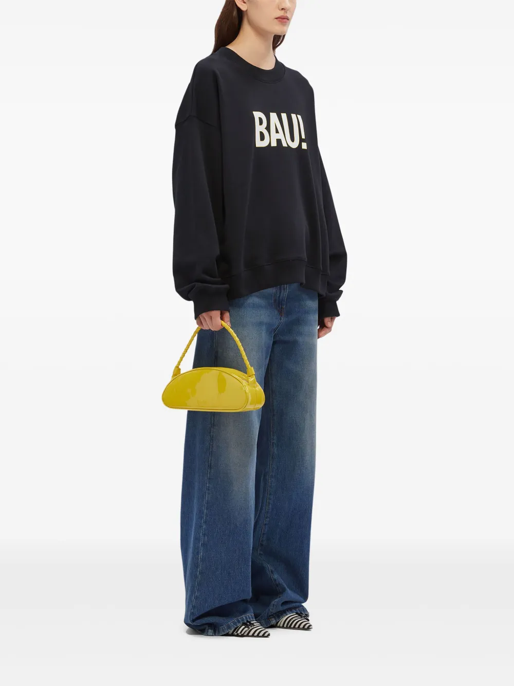 MSGM Sweater met print Zwart