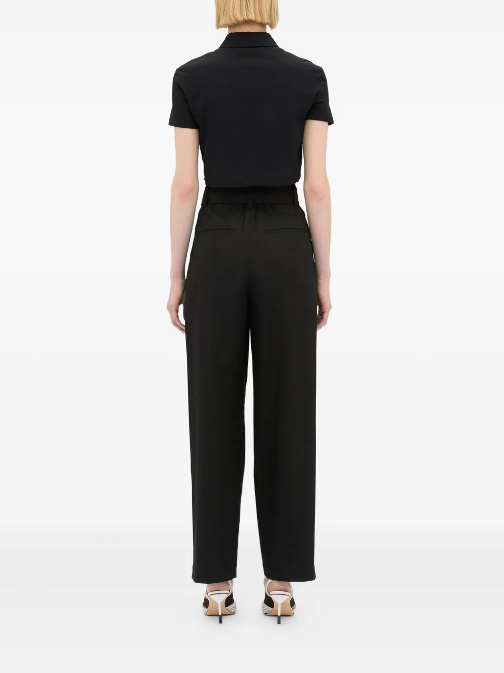 MSGM Broek met ceintuur Zwart