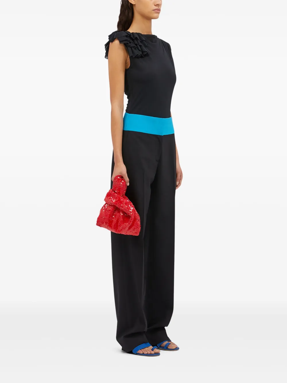 MSGM Shopper met pailletten - Rood