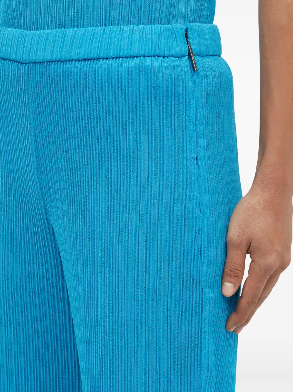 MSGM Geribbelde broek Blauw