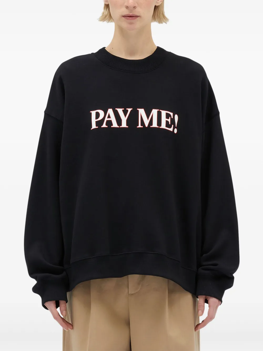 MSGM Sweater met tekst Zwart