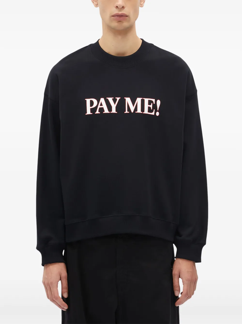 MSGM Sweater met tekst Zwart