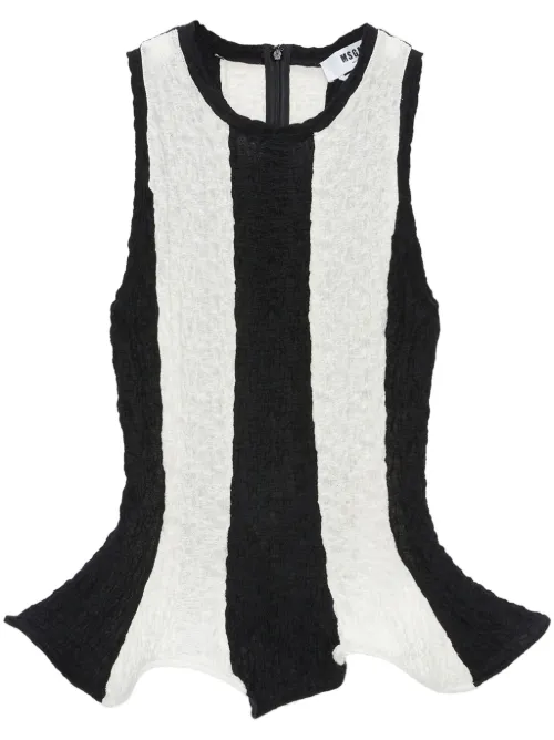 MSGM haut à rayures - Noir - MSGM - Modalova