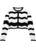 MSGM wave-pattern cardigan - Black