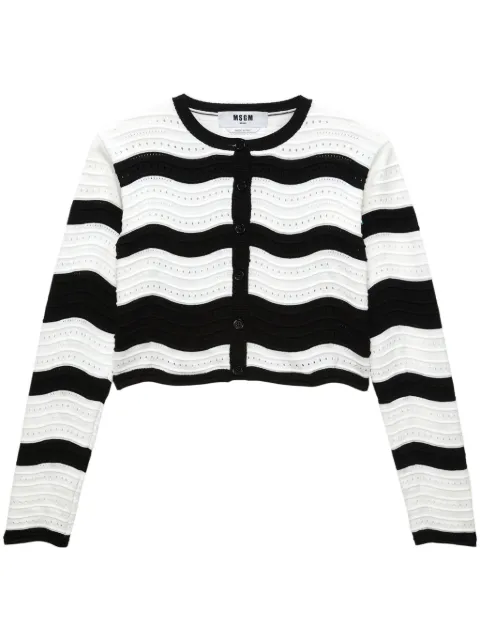 MSGM wave-pattern cardigan