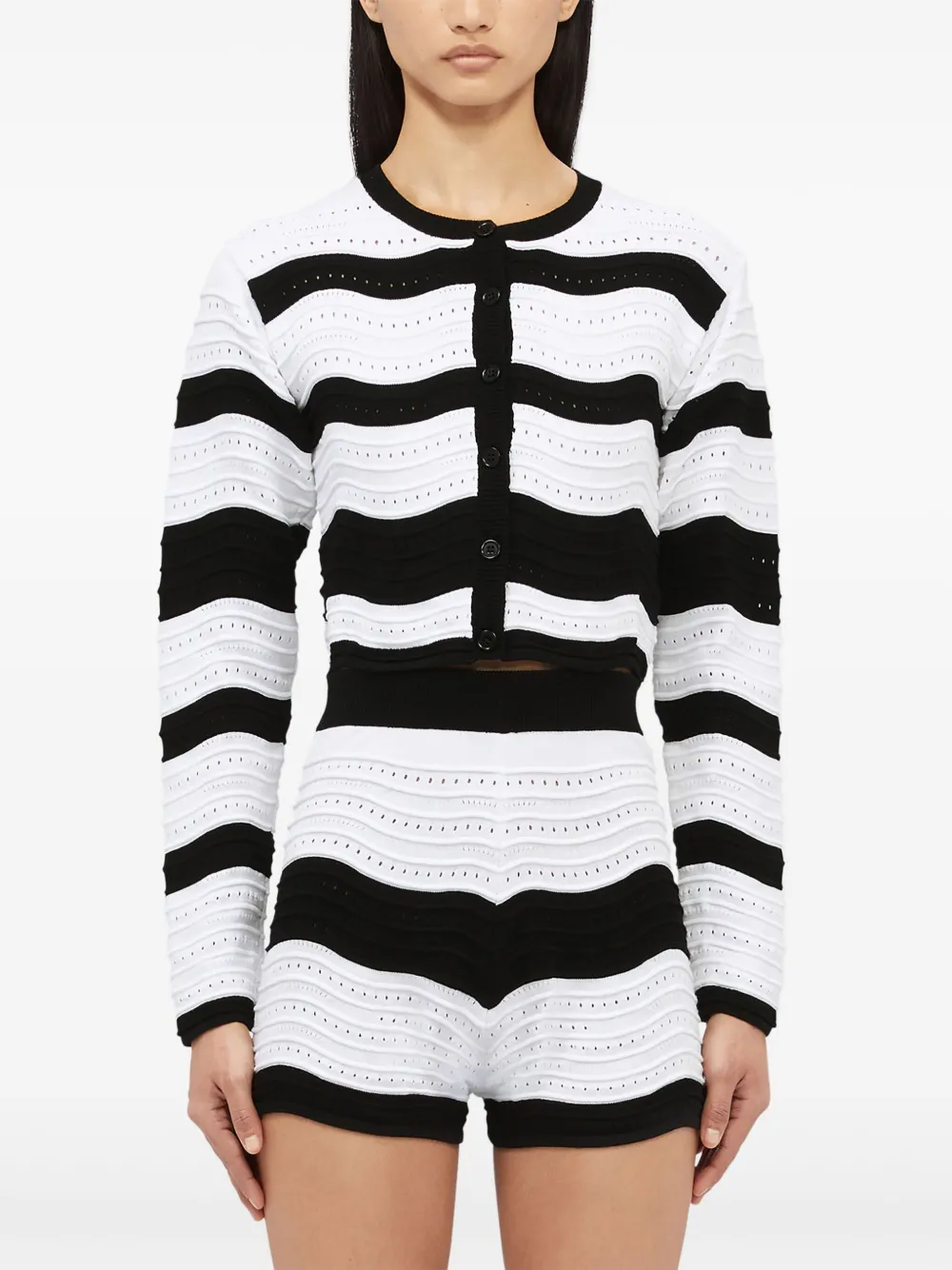 MSGM Vest met golvend patroon Zwart
